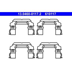 Kit d'accessoires pour plaquettes de frein ATE 13.0460-0117.2 pour NISSAN PATROL