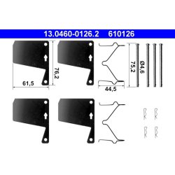 Brake Pad Accessory Kit ATE 13.0460-0126.2