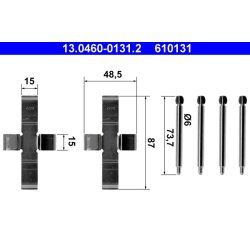 Brake Pad Accessory Kit ATE 13.0460-0131.2 OE Ref 0004212391