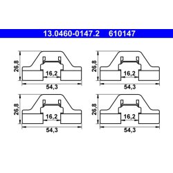 Brake Pad Accessory Kit ATE 13.0460-0147.2