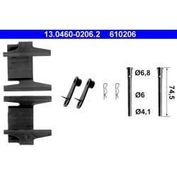 Kit d'accessoires pour plaquettes de frein ATE 13.0460-0206.2 pour CITROËN, PEUGEOT