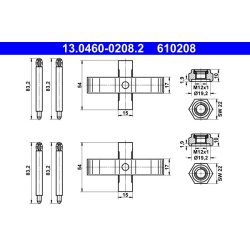 Brake Pad Accessory Kit ATE 13.0460-0208.2 OE Ref 0004213291