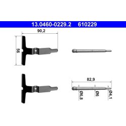 Brake Pad Accessory Kit ATE 13.0460-0229.2 OE Ref 0004216591