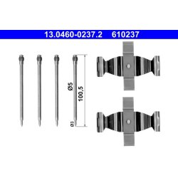 Brake Pad Accessory Kit ATE 13.0460-0237.2 OE Ref 0019915160