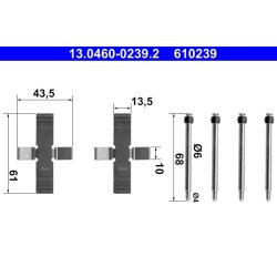 Brake Pad Accessory Kit ATE 13.0460-0239.2 OE Ref 0019911660
