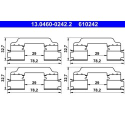 Brake Pad Accessory Kit ATE 13.0460-0242.2 OE Ref 440831467R
