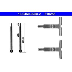 Kit d'accessoires pour plaquettes de frein ATE 13.0460-0258.2 pour MERCEDES