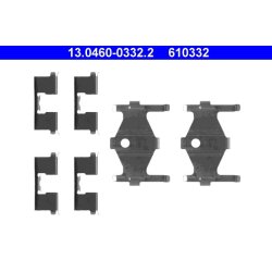 Kit d'accessoires pour plaquettes de frein ATE 13.0460-0332.2 pour NISSAN ALMERA