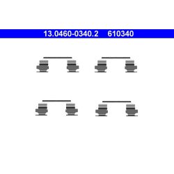 Kit d'accessoires pour plaquettes de frein ATE 13.0460-0340.2 pour NISSAN X-TRAIL