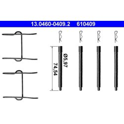 Brake Pad Accessory Kit ATE 13.0460-0409.2 OE Ref 442760