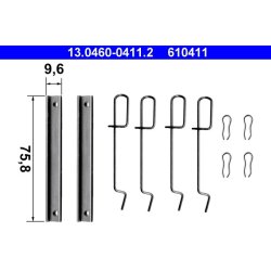 Brake Pad Accessory Kit ATE 13.0460-0411.2 OE Ref 7701201987