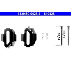 Brake Pad Accessory Kit ATE 13.0460-0428.2