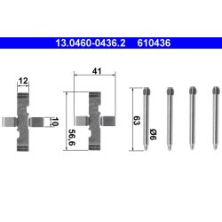 Brake Pad Accessory Kit ATE 13.0460-0436.2