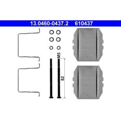 Kit d'accessoires pour plaquettes de frein ATE 13.0460-0437.2 pour CITROËN XANTIA, XM
