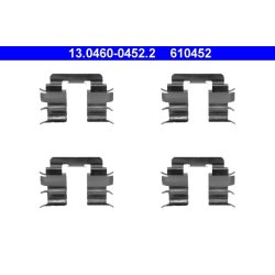 Kit d'accessoires pour plaquettes de frein ATE 13.0460-0452.2 pour NISSAN MICRA