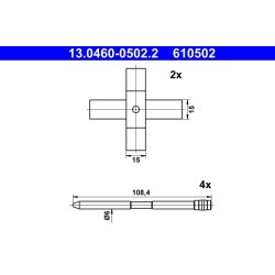 Brake Pad Accessory Kit ATE 13.0460-0502.2 OE Ref 7L6698269C