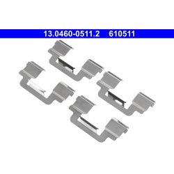 Kit d'accessoires pour plaquettes de frein ATE 13.0460-0511.2 pour CITROËN C6 ATE