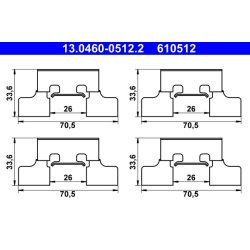 Brake Pad Accessory Kit ATE 13.0460-0512.2