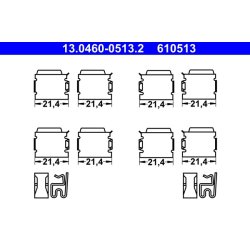 Brake Pad Accessory Kit ATE 13.0460-0513.2