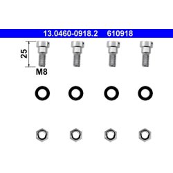 Brake Pad Accessory Kit ATE 13.0460-0918.2 OE Ref A6314200082