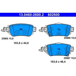 Brake Pad Set ATE 13.0460-2600.2 OE Ref D40604CA0A