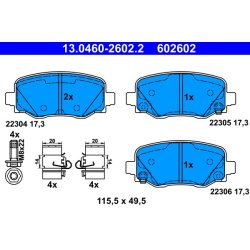 Brake Pad Set ATE 13.0460-2602.2 OE Ref 77367417