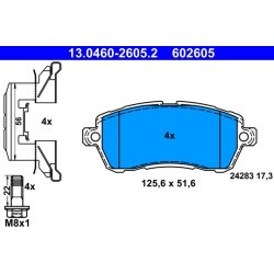 Brake Pad Set ATE 13.0460-2605.2 OE Ref 1719275