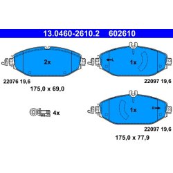 Brake Pad Set ATE 13.0460-2610.2 OE Ref A0004209103