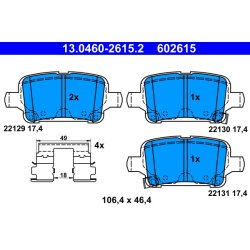 Brake Pad Set ATE 13.0460-2615.2 OE Ref 13517515