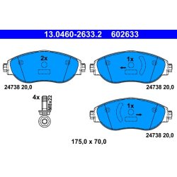 Brake Pad Set ATE 13.0460-2633.2 OE Ref 3Q0698151C