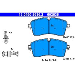 Brake Pad Set ATE 13.0460-2636.2 OE Ref LR091308