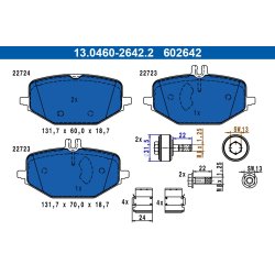 Brake Pad Set ATE 13.0460-2642.2 OE Ref 0004205102