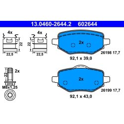 Brake Pad Set ATE 13.0460-2644.2 OE Ref 1680301680