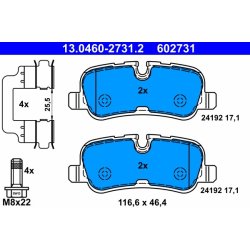 Brake Pad Set ATE 13.0460-2731.2 OE Ref LR015519