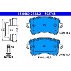 Brake Pad Set ATE 13.0460-2748.2 OE Ref 8K0698451