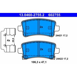 Brake Pad Set ATE 13.0460-2755.2 OE Ref 13237766