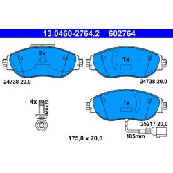 Brake Pad Set ATE 13.0460-2764.2 OE Ref 7N0698151C
