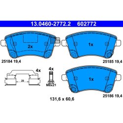 Brake Pad Set ATE 13.0460-2772.2 OE Ref 581011PA00