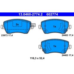 Brake Pad Set ATE 13.0460-2774.2 OE Ref D10601HA0B