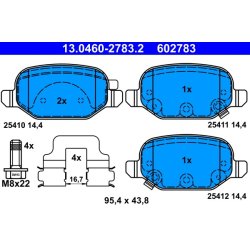 Brake Pad Set ATE 13.0460-2783.2 OE Ref 77366388