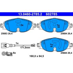 Brake Pad Set ATE 13.0460-2785.2 OE Ref 8V0698151B