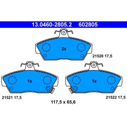 Jeu de plaquettes de frein ATE 13.0460-2805.2 pour ROVER 200, 400 OE GBP90314