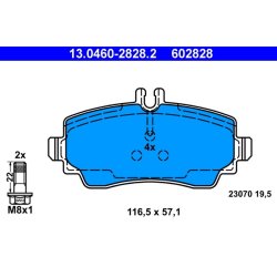 Jeu de plaquettes de frein ATE 13.0460-2828.2 pour MERCEDES VANEO OE 4144200220