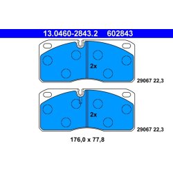 Jeu de plaquettes de frein ATE 13.0460-2843.2 OE 1906402