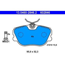 Brake Pad Set ATE 13.0460-2846.2 OE Ref 3343433