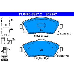 Brake Pad Set ATE 13.0460-2857.2 OE Ref 93172261