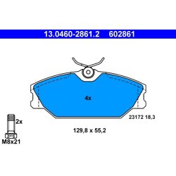 Jeu de plaquettes de frein ATE 13.0460-2861.2
