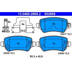 Brake Pad Set ATE 13.0460-2868.2 OE Ref 1605967