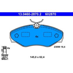 Brake Pad Set ATE 13.0460-2870.2 OE Ref 4414021