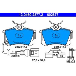 Brake Pad Set ATE 13.0460-2877.2 OE Ref 6Q0698451